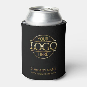 Modern Black Corporate Company Business Logo Can Cooler