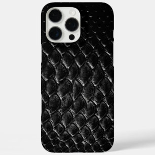 Modern Black Crocodile iPhone 16 Pro Max Case