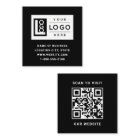 Modern Black Custom Logo and QR Code