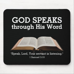 Modern Black Customizable Bible Christian Mouse Pad
