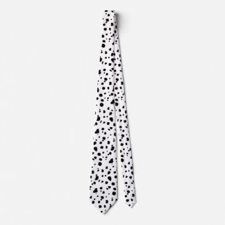 Modern Black Dalmatian Spots Tie