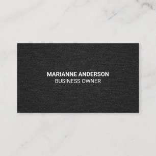 Modern Black Denim Fabric Background Business Card