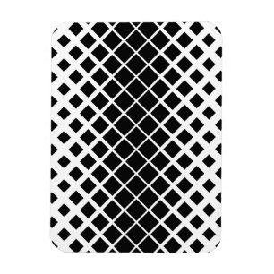 Modern Black Dissolving Square Block Pattern Magnet
