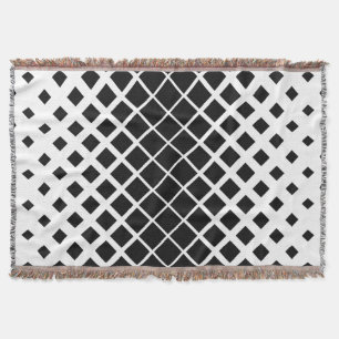 Modern Black Dissolving Square Block Pattern Throw Blanket