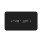 Modern black elegant minimalist professional chic