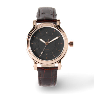 Modern Black Faux Watch