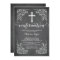 Modern Black Frame Cross Confirmation Invitation