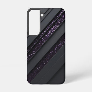 Modern Black Glitter Geometric Samsung Galaxy Case