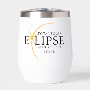 Modern Black & Gold 2024 Texas Total Solar Eclipse