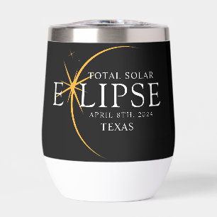 Modern Black & Gold 2024 Texas Total Solar Eclipse