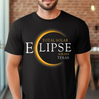 Modern Black & Gold 2024 Texas Total Solar Eclipse