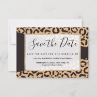 Modern Black Gold Cheetah Leopard Animal Print