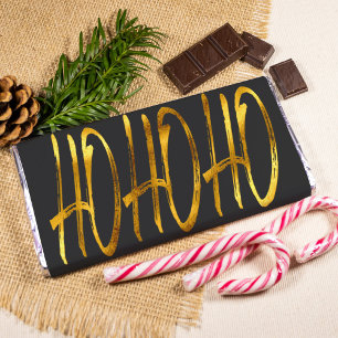 modern black & gold christmas chocolate wrapper  photo print