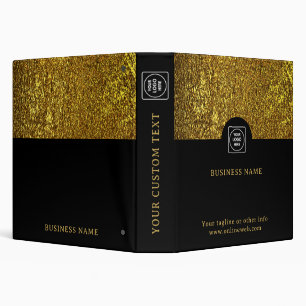 Modern Black Gold Corporate Logo Branding Binder