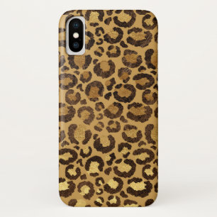 Modern Black Gold Foil Cheetah Animal Pattern Case-Mate iPhone Case