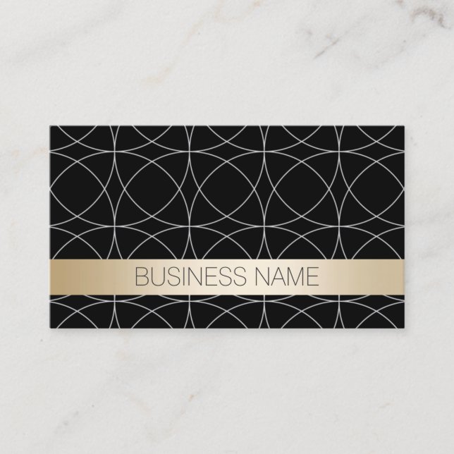 Modern Black & Gold Investigator Business Card (Front)