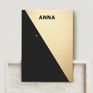 Modern Black Gold Jewellery Earring Display Card