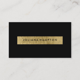 Modern Black Gold Luxe Business Card, foil Card