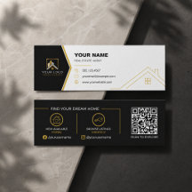 Modern Black Gold Luxury Real Estate QR Code