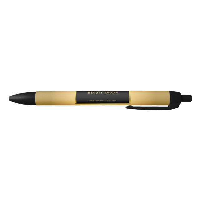 Modern black gold professional promotional black ink pen (Bottom)
