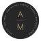 Modern Black + Gold Return Address
