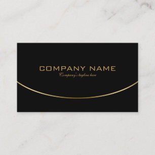 Modern Black & Gold Simple Geometric Design Business Card