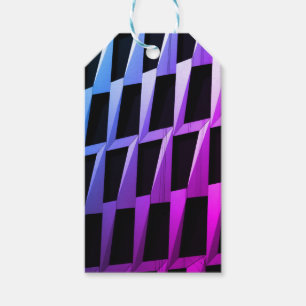 Modern Black & Grey Geometric Pattern  Gift Tags