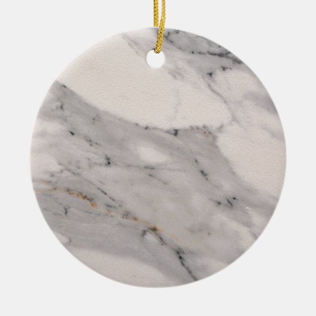 Modern black grey pink marble pattern  ceramic ornament (Front)