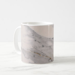 Modern black grey pink marble pattern  coffee mug