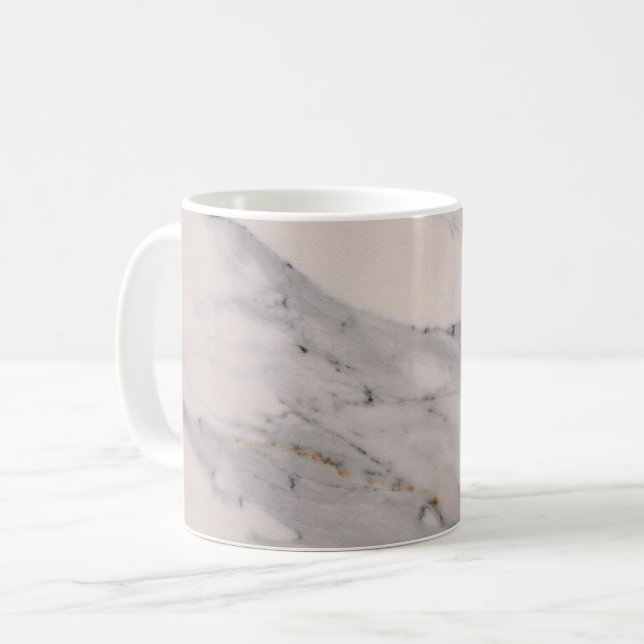Modern black grey pink marble pattern  coffee mug (Front Left)