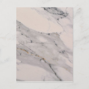 Modern black grey pink marble pattern  postcard