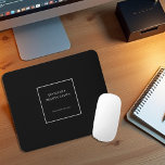 Modern black grey promotional professional mouse pad<br><div class="desc">Modern black grey promotional professional Mouse Pad.
Add your own name and website to personalize.</div>