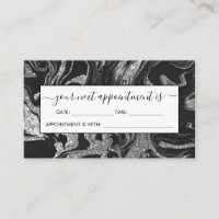 Modern Black Grey Silver Glitter Marble
