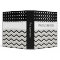 Modern black, grey, white chevron & polka dot