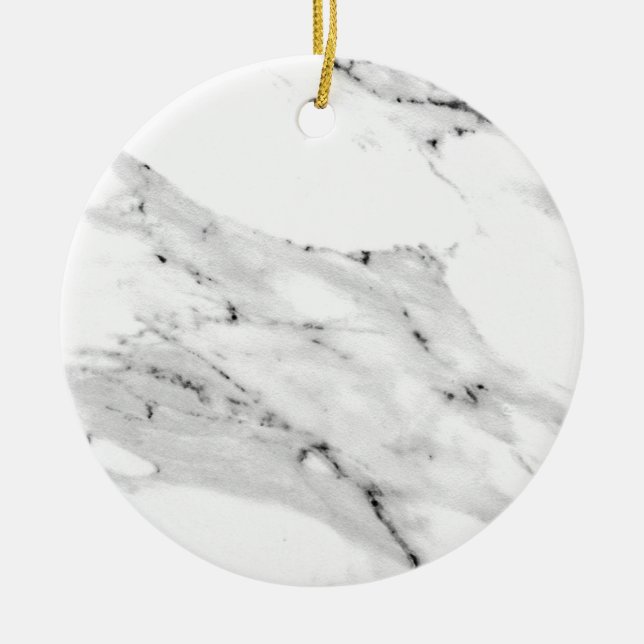 Modern black grey white marble pattern  ceramic ornament (Front)