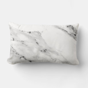 Modern black grey white marble pattern  lumbar pillow