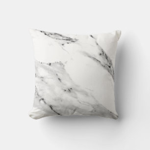 Modern black grey white marble pattern  throw pillow