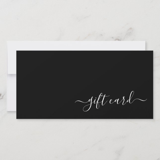 Modern Black Hair Stylist Script Gift Certificate (Front)