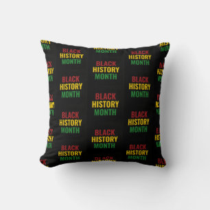 Modern BLACK HISTORY MONTH Throw Pillow