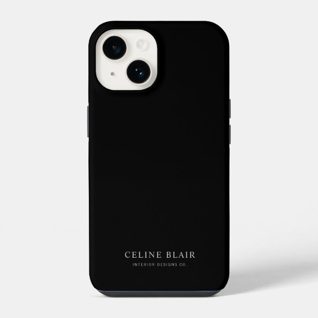 Modern Black  iPhone Case (Back)