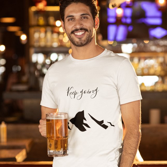 Modern Black Keep Going Simple T-Shirt (Creator Uploaded)