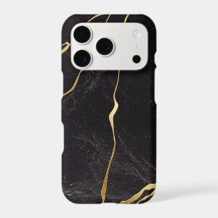 Modern Black Marble Luxury iPhone Case
