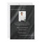 Modern Black Marble Stacked Text Graduation Photo