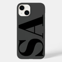 Modern black minimal monogram