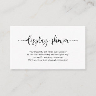 Modern black minimalism font, Display Shower Enclosure Card