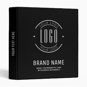 Modern black minimalist logo business binder
