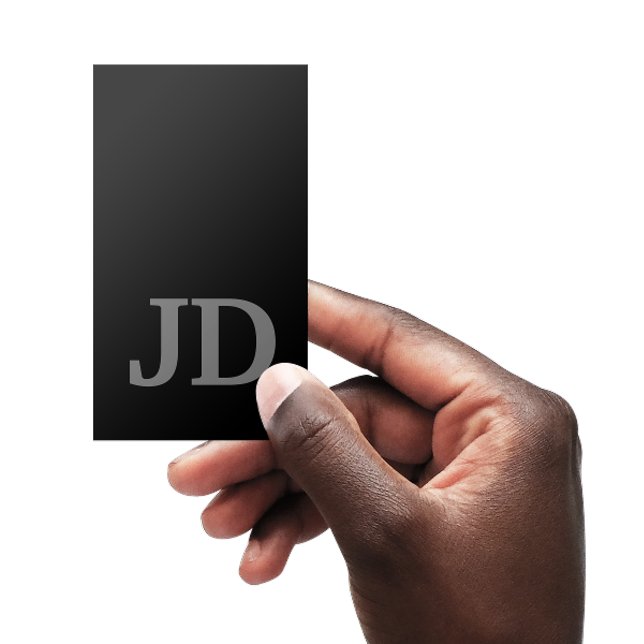 Modern Black Monogram  Business Card (Creator Uploaded)