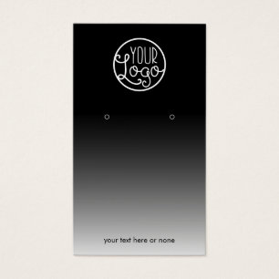 Modern Black Ombre Your Logo Earrings Display Card