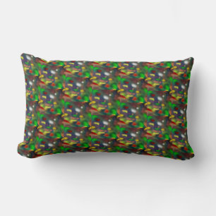 Modern Black Opal Pattern Lumbar Pillow