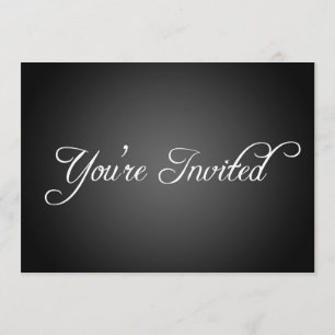 Modern Black Party Invitation